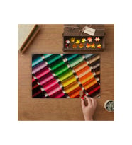 Rengarenk İplikler Tasarımı 240 parça Ahşap Puzzle Ahşap Kutuda MP04096