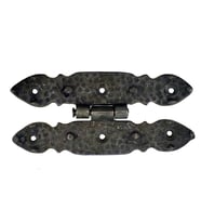 Antika Tarz Dekoratif Pirinç Düğmeli Menteşe - 142x69 Mm, Oksit