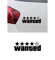 Wanted  Aranıyor oto Sticker Araba etiket Siyah Renk 20CM