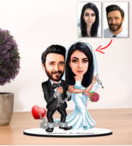 Kisiye Özel Karikatür Çift, Sevgili Biblo