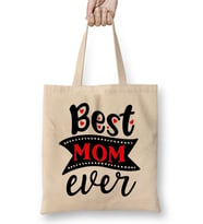 Best Mom Ever Gift For Mothers Day Anneler Günü Bez Çanta Uzun Saplı