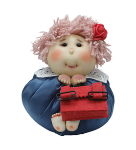 e38 EL İŞÇİLİĞİ KESE BEBEK 12 CM - 6243