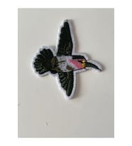 8X7 CM NAKIŞ İŞLEME KUŞ APLİKE ÜTÜ İLE YAPIŞAN