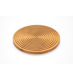 Bambu Oluklu Peynir Sunum Tahtası,28 cm,Lüx Bambu Sunum Tabağı,Velor Home.