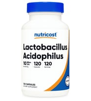Nutricost Lactobacillus Acidophilus 10 Billion CFU, 120 Vegetarian Capsules (Renksiz)