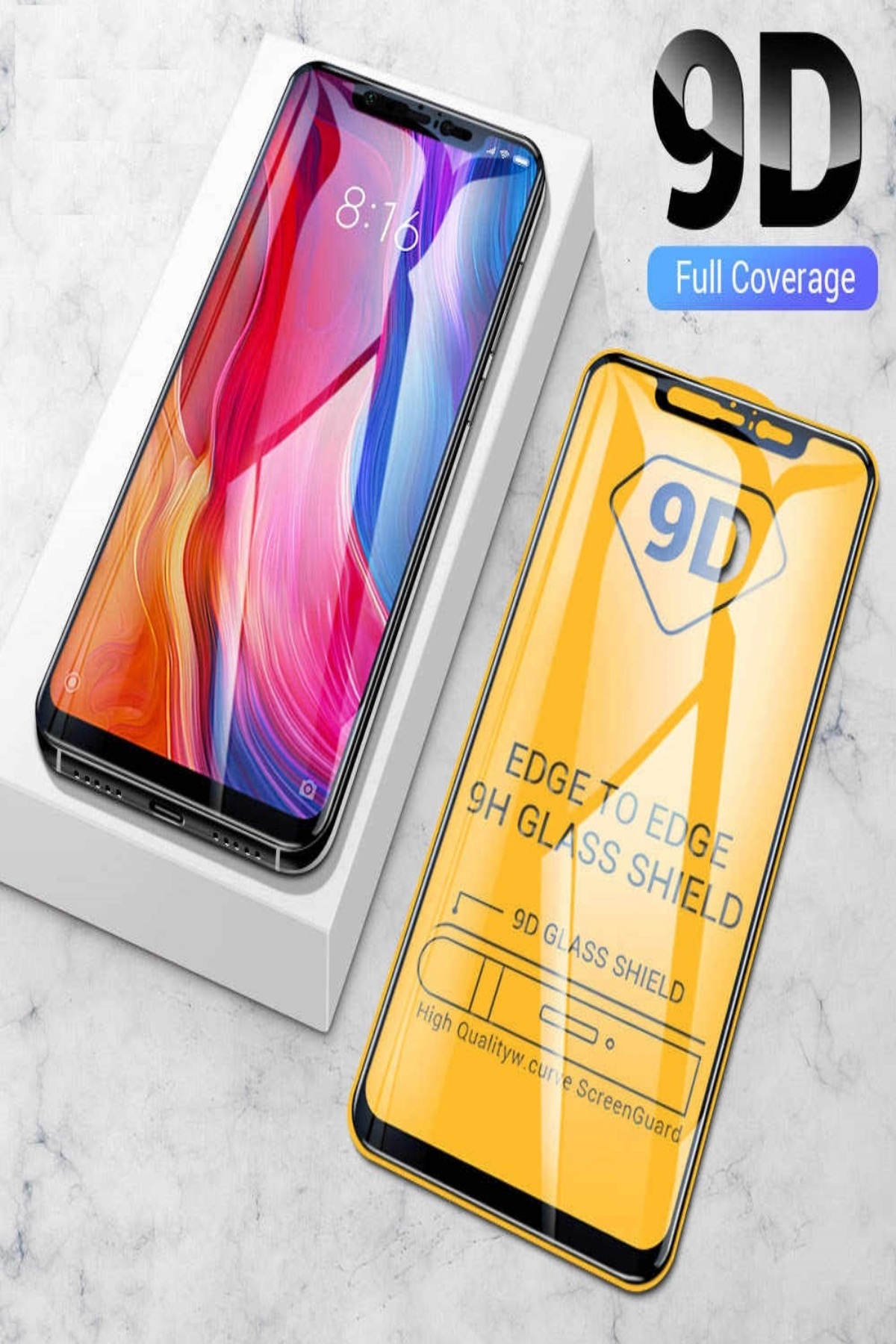 Oppo Reno13 F Ekran Koruyucu 9D Darbe Emici Kırılmaz Cam Ultra Koruma Tam Kaplar