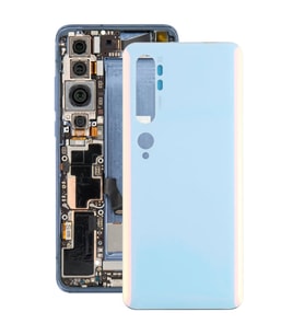 Xiaomi Mi Note 10 Pro Uyumlu Arka Pil Batarya Kapağı Cam M1910F4S (Beyaz)