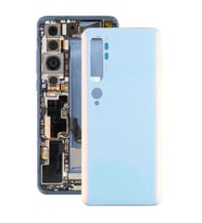 Xiaomi Mi Note 10 Pro Uyumlu Arka Pil Batarya Kapağı Cam M1910F4S (Beyaz)