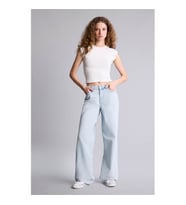 Defacto Wıde Leg Mavi Kadın Jean Pantolon G2208AX/NM39