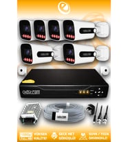 Elitcam 6 Kameralı Zebra 6 Dış Kamera Set HDD'siz 5 MP Full HD Gece Görüşlü Güvenlik Kamerası Sistemi