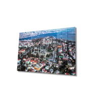 Miyrem Glasses Collection -A1^#  Istanbul Manzara 4mm Dayanıklı Cam Tablo Temperli Cam (Çok Renkli)