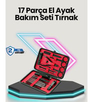 Northcity Profesyonel Paslanmaz Çelik Manikür & Pedikür Seti - 17 Parçalı Evde Kuaför Kalitesi