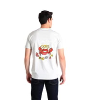 Deniz Hayatı Retro Karikatürü Baskılı Erkek Tişört
