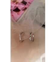 14 K kararmaz halka küpe silver renk