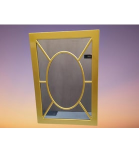 AYNA-Dresuar 18199 motif MODEL Parlak Gold Renk  Kayın torna Kutu sevk El Yapım 