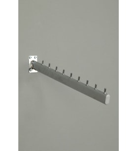 6 Adet Eğik Baston Duvara Monte Pimli, 40 cm, Şık ve Dayanıklı Set