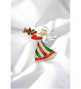 YILBAŞI NOEL TAŞLI MELEK BROŞ