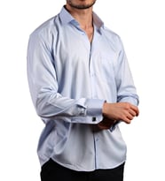 Mavi Rahat Kesim Micro Kumaş Kol Düğmeli Regular Fit Erkek Gömlek - 190-4