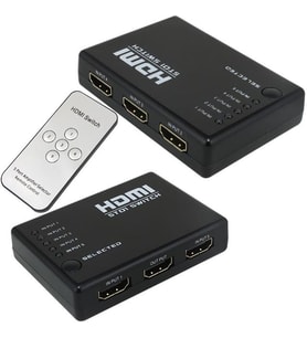 Powermaster PM-8342 5 Giriş 1 Çıkış HDMI 2.0 4K@60Hz Switcher Toplayıcı Kumandalı
