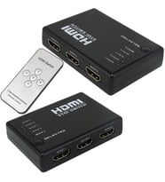 Powermaster PM-8342 5 Giriş 1 Çıkış HDMI 2.0 4K@60Hz Switcher Toplayıcı Kumandalı