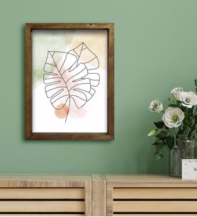 BK Gift Otel Odası Konseptli Doğal Masif Ahşap Çerçeveli Tablo 30x40cm-97