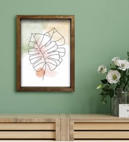 BK Gift Otel Odası Konseptli Doğal Masif Ahşap Çerçeveli Tablo 30x40cm-97