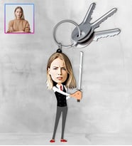 Kişiye Özel Karikatür Tasarım Anahtarlık 97292