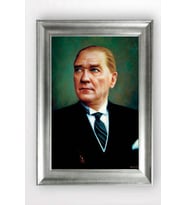 Gümüş Çerçeveli Atatürk Tablo a667