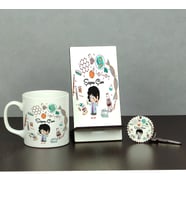 Fen Bilimleri Öğretmeni Üçlü Set (Kupa + Telefon Standı + Anahtarlık) 007