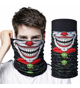 Joker Yüz Baskılı Baf Bandana - Çok Amaçlı Boyunluk Bandana 2 No