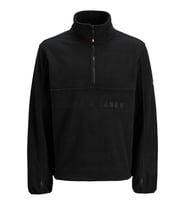 JACK JONES Erkek Yarım Fermuarlı Polar Ceket 12284828 (Siyah)
