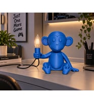 3DLAB Moko Maymun Dekoratif Masa Lambası E14 Duy 3D Baskı Modern Aydınlatma 24x20 cm