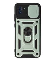 Galaxy A03 Kılıf Pars Lens Yüzüklü Silikon - Yeşil