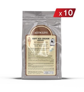 Soft Dondurma Tozu Kakaolu 1.300 Gr x 10 Adet - 5L (Süt)