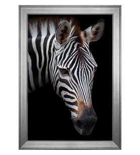 Hayvanlar Temalı Kanvas Tablo 80 x 110 cm Silver Çerçeve
