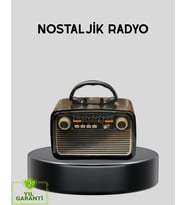 Led’li Nostaljik Bluetooth Hoparlör – Vintage Tasarım, Ahşap Doku
