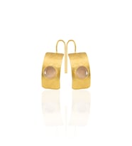 Kadir Jewellery 22 Ayar Altın Kaplama Kadın Minimal Küpe -El İşçiliği Ve Hipoalerjenik Küpe