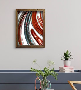 BK Gift Otel Odası Konseptli Doğal Masif Ahşap Çerçeveli Tablo 45x65cm-62