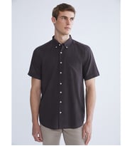 LCWAIKIKI Classic Kahverengi Regular Fit Kısa Kollu Erkek Gömlek