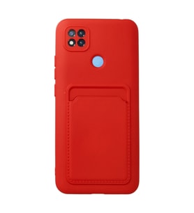 Xiaomi Redmi 9c Kılıf Kelvin Kartvizitli Silikon - Kırmızı