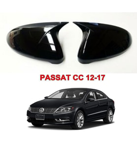 Volkswagen Passat Uyumlu CC Batman Yarasa Ayna Kapağı (Parlak Siyah)
