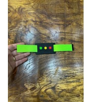 NEON YEŞİL TASARIM ÇANTA GİYİM AKSESUARI APLİKE 21X4 CM