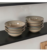 GÜRAL PORSELEN Güral 6 Adet 15 Cm Çorba Kasesi Reaktif Agate 969