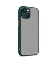 Vendas iPhone 13 Mara Serisi Arkası Mat Renkli Silikon Kılıf + Seramik Nano Ekran Koruyucu (Koyu Yeşil)