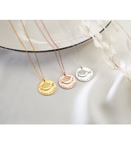 Kişiye Özel 925 Ayar Gümüş Mezuniyet İsim Tarih Kolye (Gold)