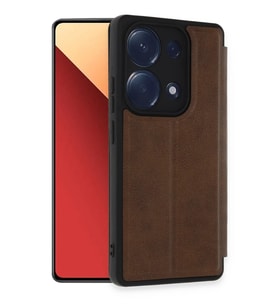 Redmi Note 13 Pro 4G Kılıf Flip Cover - Taba