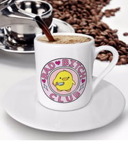 BK Gift Bad Bitch Club Tasarımlı Türk Kahvesi Fincanı - Model 1
