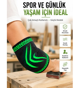 Dirsek Destekliği Kompresyonlu Elastik Spor Dirsek Koruyucu Günlük Kullanım İçin