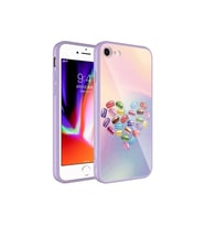 Apple iPhone SE 2022 Uyumlu Kılıf Kamera Korumalı Desenli Sert Silikon Zore Epoksi Kapak (Model 1)