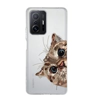 Redmi Mi 11T/Mi 11T Pro Uyumlu Tatlı Kedi Desenli Şeffaf Telefon Kılıfı